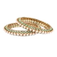thumbnail image 6 of Efulgenz Beaded Bangles Faux Pearl Antique Boho Kundan Bangle Crystal Bracelet Bridal Wedding Party Statement Jewelry for Women (2 Pcs) Size 2.8, 6 of 6