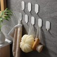 thumbnail image 2 of Gancho de pared adhesivo, 8 piezas, colgador de toallas de cocina, ganchos para toallas de baño, sin perforaciones, acero inoxidable, 2 of 5
