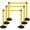 Yellow, variant on BESEA Stanchion Crowd Control Barrier Kit-6-Pack Stanchions with Retractable Belts for Events and Spaces