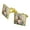 Gold, variant on Buddha Pink Lotus Flowers Serenity Square Cufflink Set - Silver or Gold