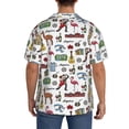 thumbnail image 5 of Xecao offers the Retro Style for Men's Casual Short-sleeved Shirt, a button-up collared shirt with a pocket, perfect for beach vacations and yacht travel in the Large size., 5 of 7