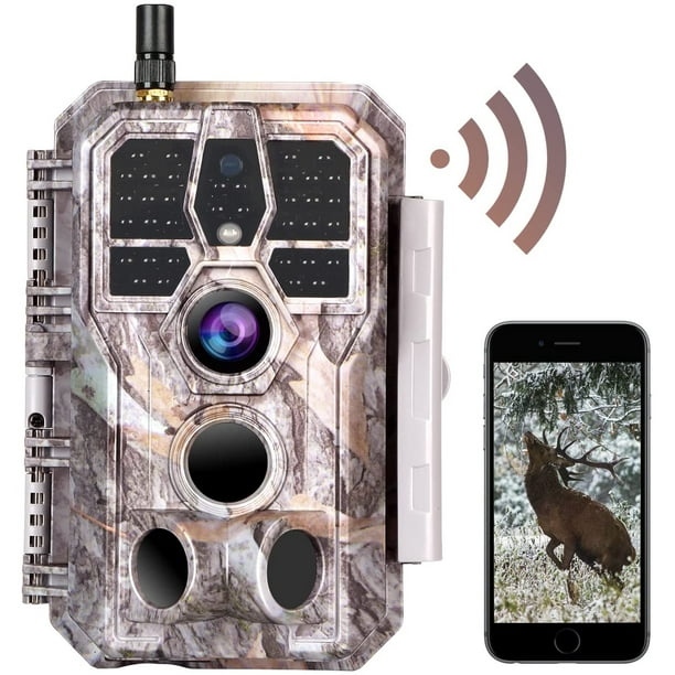 Bluetooth WiFi Deer & Trail Game Camera 32MP 1296P No Glow Night Vision