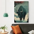 thumbnail image 4 of Chinese Zodiac Sign Poster OX Wall Art Picture Painting Poster Canvas Print Posters Artworks Bedroom Living Room Decor 16x24inch(40x60cm), 4 of 6