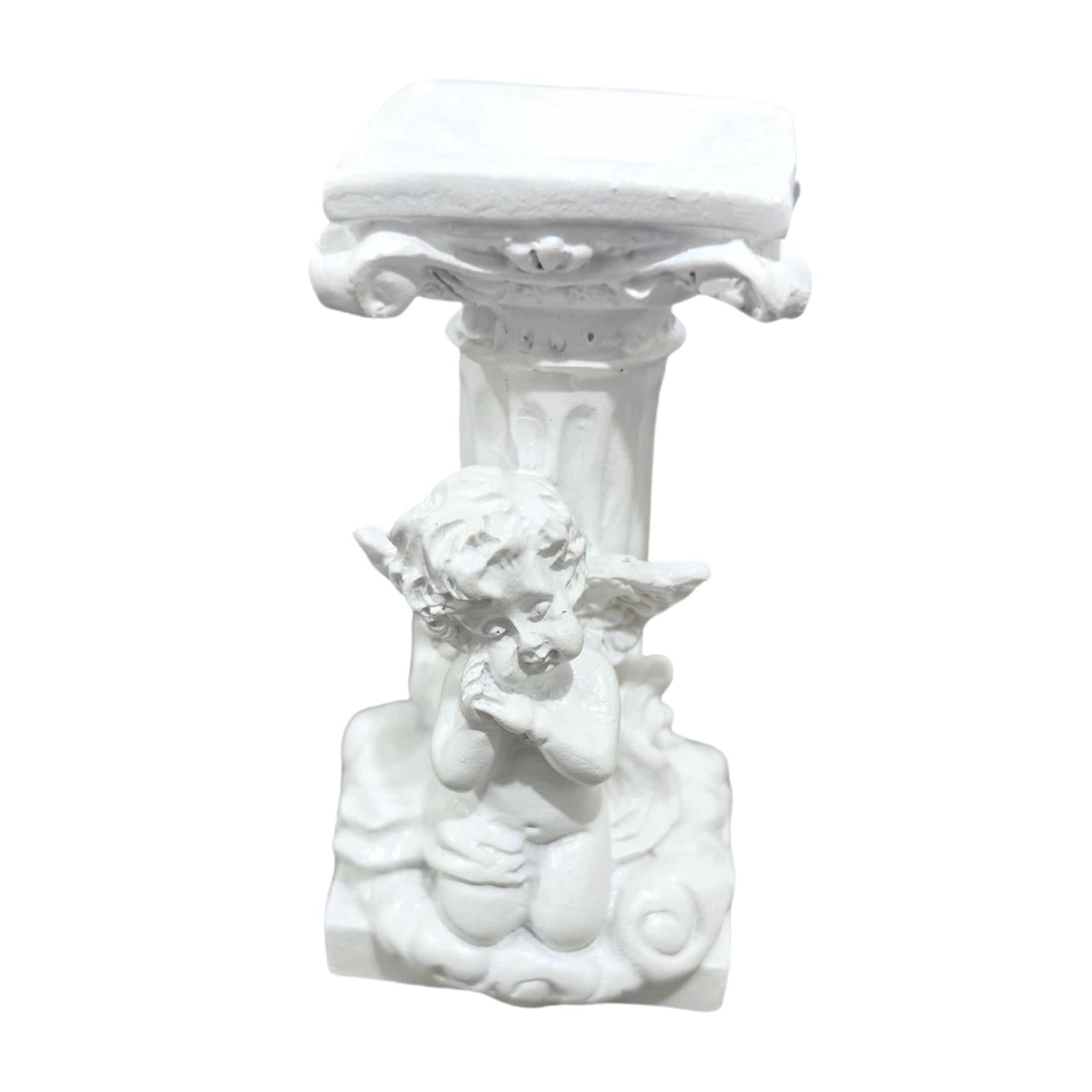 koolsoo Angel Statue Outdoor Sculpture Collecting Friend Gift Yard Art Decor Decorative Figurine for Outside Pathway Living Room Desk