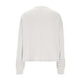 thumbnail image 3 of FAIWAD Long Sleeve Tops for Women Pleated Long Sleeve Crewneck Shirts Trendy Casual Clothes, 3 of 6