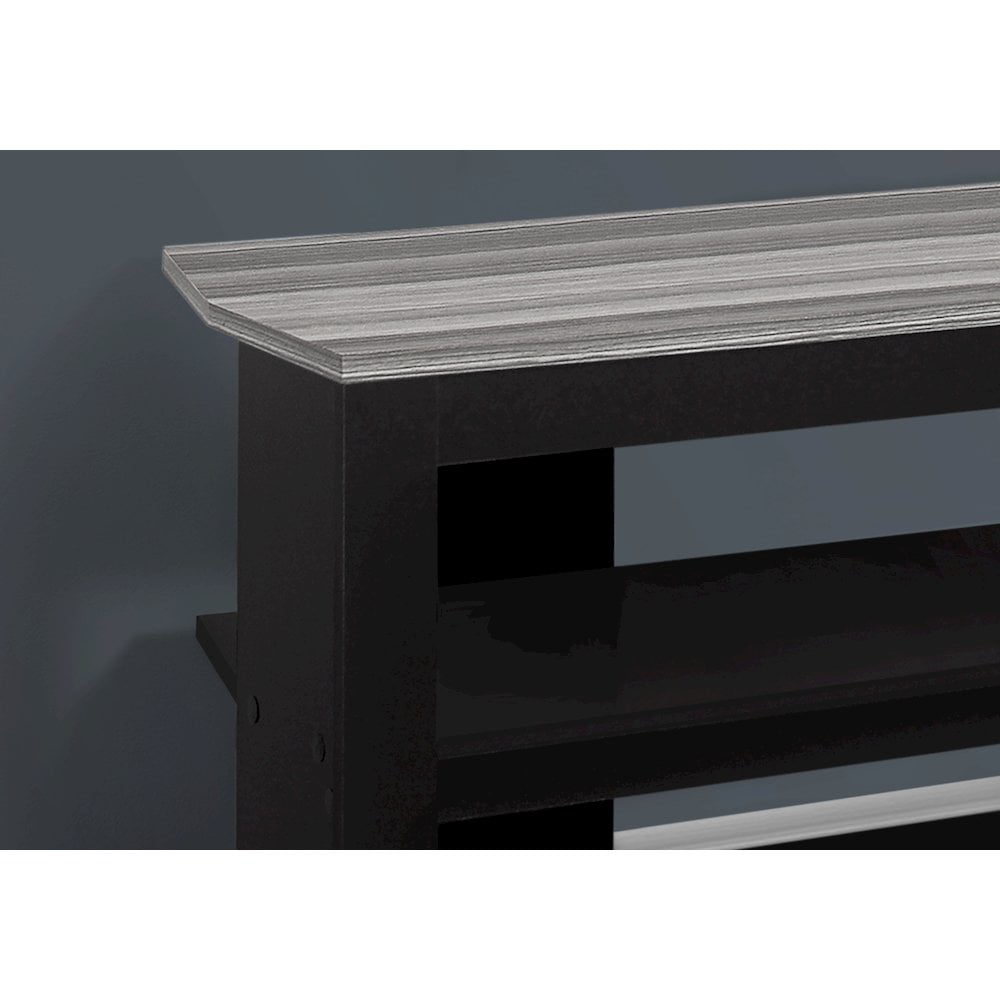 Monarch Specialties Tv Stand, 42 Inch, Console, Living Room, Bedroom, Black And Grey Laminate