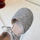 thumbnail image 5 of Niña Pequeño Vestido Zapatos Tamaño 8 Brillo Strass Estrella Botas de Cuero con Correa de Tobillo Ajustable para Boda de Cumpleaños de la Princesa, 5 of 7
