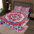 thumbnail image 2 of Erosebridal Bohemian Mandala Coverlet Set Queen, Hippie Floral Bedding Set, Microfiber, 2 of 5