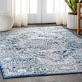 thumbnail image 4 of JONATHAN Y MODERN PERSIAN 5 x 8 Area Rug, Medallion - Navy/Light Gray, MDP100B-5, 4 of 8
