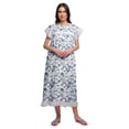 thumbnail image 2 of Moomaya Chemise de Nuit d'Allaitement à Col Rond Imprimée pour Femmes en Coton, 2 of 6