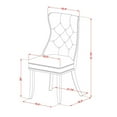 thumbnail image 2 of HomeStock Gothic Grandeur Dining Table Set Consists of a Rectangle Kitchen Table with Dropleaf and Padded Chairs, Linen White, Modern Dining Table Set for Small Spaces-Color:Platinum Gray,Size:3 Piece, 2 of 6