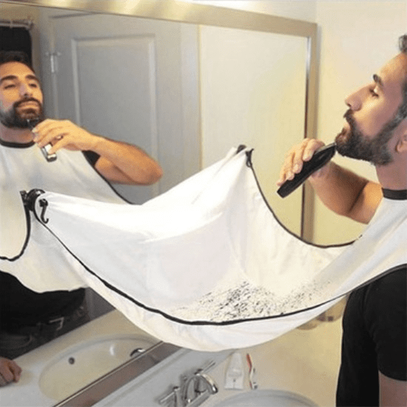 1PCS-Shaving Apron,Beard Hair Catcher for Men Shaving&Trimming Beard Cape Grooming Cloth Waterproof with Suction Cup A