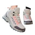 thumbnail image 3 of XIMIN Chaussures de Randonnée Montantes pour Femmes en Cuir à Lacets à Bout Rond Antidérapantes Confortables Imperméables Robustes Chaussures de Travail Adaptées à la Randonnée, au Camping et à l'Escalade en Plein Air, 3 of 8