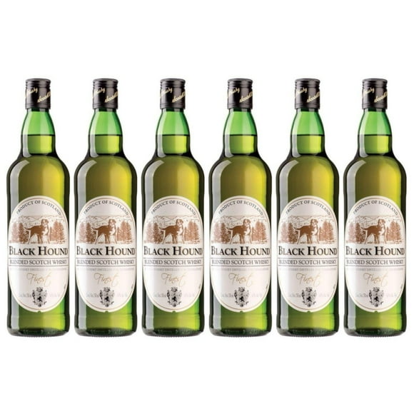 Pack de 6 Whisky Black Hound 750 ml