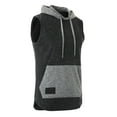 thumbnail image 4 of ZIMEGO Men's Color Block Sleeveless Workout Hoodie Pullover Kangaroo Pocket Hiphop Hipster Thin Shirts, 4 of 4