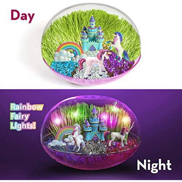 Unicorn Terrarium Kit for Children With Paintable Figures Rainbow Fairy  Lights Plants and Grow Craft Sets for Girls & Boys Gifts Toys 