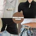 thumbnail image 5 of 5 Pcs Fashion Pearl Brooch,Sweater Shawl Clip Double Faux Pearl Brooches Waist Pants Extender Safety Pins, 5 of 7