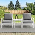 thumbnail image 4 of Crosley Kaplan 3 Piece Patio Conversation Set in Gray and White, 4 of 6
