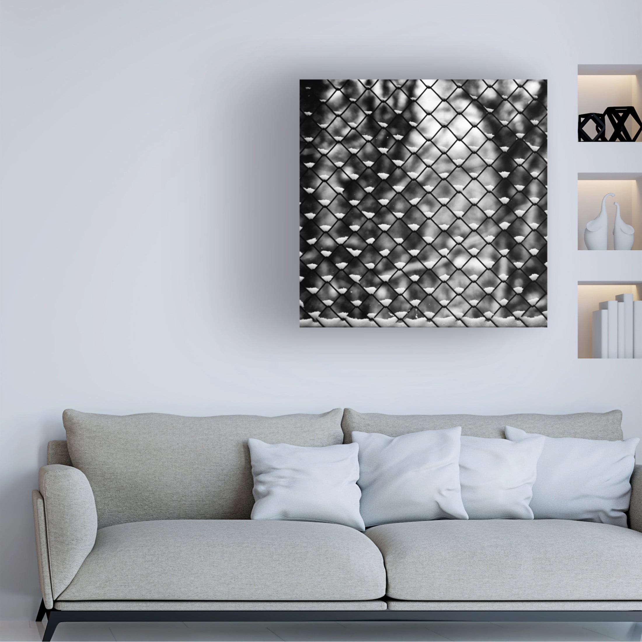 Canvas Wall Art - Michael C Neale '1Xsnow' Wall Art for Living Room, Bedroom, or Office Décor by Trademark Fine Art - 35 x 35 Inches