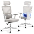 thumbnail image 2 of Kojooin Ergonomic High-Back Mesh Office Chair with Adjustable Lumbar, Headrest, 3D Armrests and Recline, 2 of 8