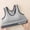 Grey, variant on Endives Sports Bras for Women Padded Strappy Sports Bras Breathable Anti Sagging Plus Size Wireless Bras With Up Mesh High Support Sports Bra