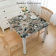 thumbnail image 2 of nygtbtfer Fitted Tablecloth Elastic Edged Table Cover,Abstract Sketch Wipeable Table Cloths for Kitchen Dining Party Fit up Tables,Blossom Floral Color Block, 2 of 7