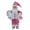 Pink Standing, variant on Happy Date Santa Claus, Christmas Figurine Figure Decor with Gifts Bag for New Year Holiday Party Home Decoration