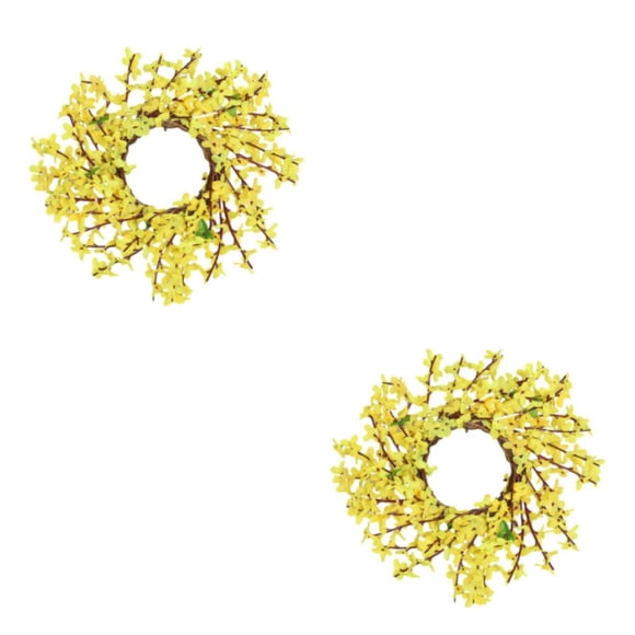 Inteprter Guirnalda de flores de seda artificial, guirnalda floral de simulación, adorno colgante de aro de ratán para fiesta de boda 30 cm/tipo de cifrado 2Conjunto
