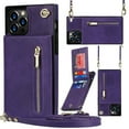 thumbnail image 1 of For Iphone 14 Pro Max Cross-Body Zipper Square Phone Case With Holder (Purple),iPhone 12, 1 of 6