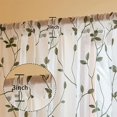thumbnail image 3 of Cortinas Amohoo bordadas con estampado de hojas transparentes de 135 x 160 cm, color blanco, 3 of 6