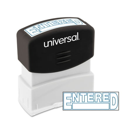 Blue Postage Stamp - Universal Message Stamp, ENTERED, Pre-Inked One-Color, Blue