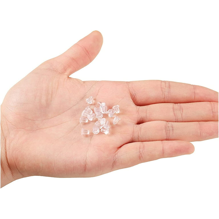 1000/500Pcs Soft Silicone Rubber Clear Earring Back Stoppers For Stud  Earrings DIY Jewelry Making Earring