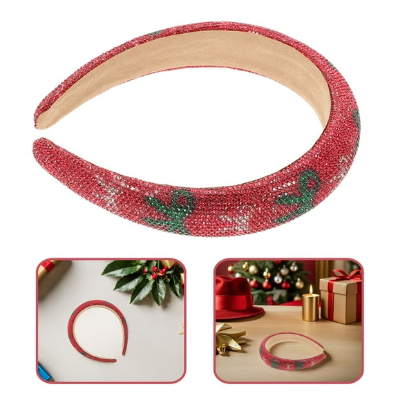 OUNONA Padded Christmas Hair Accessory Multi Ornate Design for Holiday