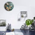 thumbnail image 2 of Silent Wall Clock 40cm/15.75in Round Wall Clock Plumeria Flowers Hanging Clock for Home Living Room Bedroom Kitchen Non Ticking Battery Operated Living Room Mute Clock, 2 of 5