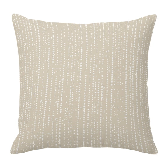 Throw Pillow Covers 26x26 Inch, Abstract Polka Dot Decorative Pillow Cases for Couch Sofa Bed, Geometric Dotted Stripes Modern Cream Cotton Linen Square Home Decor Pillowcases with Hidden Zipper