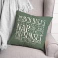 thumbnail image 3 of Creative Products Porch Rules on Green 18x18 Indoor / Outdoor Pillow, 3 of 3