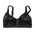 thumbnail image 6 of Bras for Women,Plus Size Embroidered Wireless Front Closure Bra Supportive Comfort Everyday Wear Seamless Underwire-Free,Sports Bras for Women,Black,4XL, 6 of 7