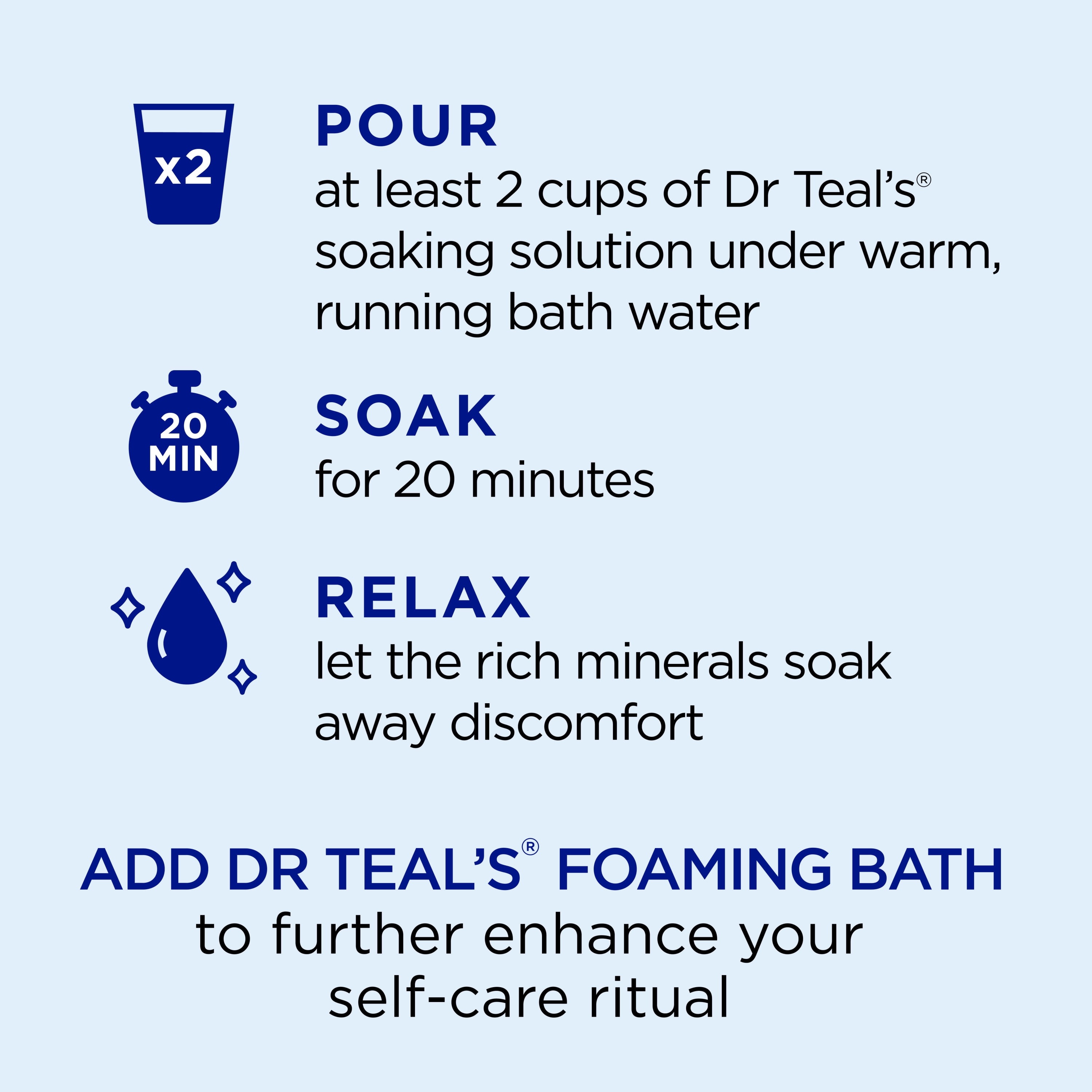 Dr Teal's Epsom Salt Magnesium Soak,  Refresh & Revitalize with Superfoods, 3 lbs