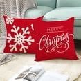 thumbnail image 6 of Merry Christmas Happy Winter Snowflakes Let It Snow Deer Linen Decorative Throw Pillow Cover Baby It's Cold Outside Cushion Cases for Sofa Farmhouse Couch Square 18inch,16inch,20inch,Pack of 4, 6 of 7