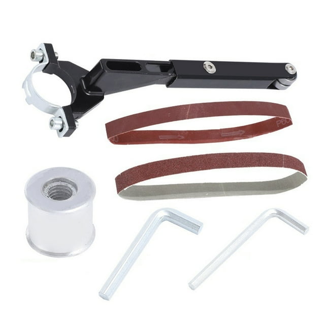 Mistaha Machine à Poncer Portable Mini pour Meuleuse d'Angle, Outil de Menuiserie, Machine à Polir Portative avec Design à Double Roulement et Tension Réglable