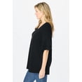 thumbnail image 3 of Woman Within Plus Size Ruffled Elbow-Sleeve Tunic, 3 of 6