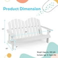 thumbnail image 3 of Gymax Kid Adirondack Chair Solid Wood Loveseat Backrest Arm Rest for 2 Person Patio White, 3 of 6