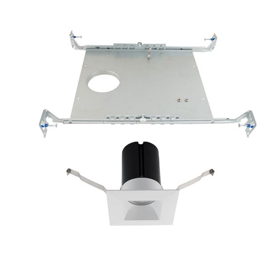WAC Lighting Ion 2in Square Recessed Light with New Frame-in Kit in White