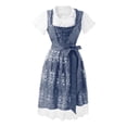 thumbnail image 6 of Womens German Oktoberfest Dirndl Dress - Short Sleeve Bavarian for Stage Performance, 6 of 9