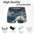thumbnail image 2 of Mens Underwear Boxer Briefs - Blue Sea Waves Art Comfort Breathable men's boxer briefs with Flex Waistband, 2 of 7