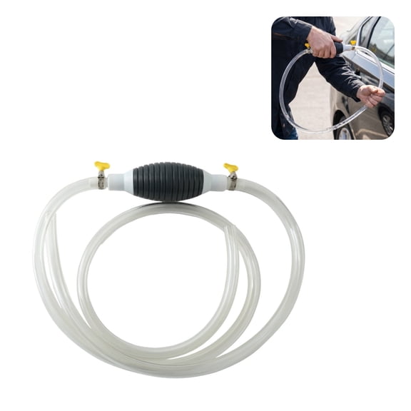 6.56 ft Multifunctional Liquid Siphon Pump, Large Diameter Manual Fluid Extractor for Gasoline, Motor Oil, Fuel, Diesel, Water, Fish Tank, Aquarium, Home Use