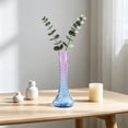 thumbnail image 4 of Twisted Glass Vase, Decorative Flower Vase, Ribbed Texture, Ideal for Hydroponic Plants and Fresh Cut Flowers, Perfect for Living Room, Bedroom, Office, Home Decor Lovers, 4 of 6