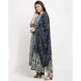 thumbnail image 4 of Rajnandini Women's Pure Cambric Cotton Printed Kurta Set with Dupatta (JOPLVL218-4XL_Blue_4XL), 4 of 5