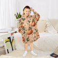 thumbnail image 6 of Wearable Blanket with Sleeves and Pocket Oversized Hooded Sweatshirt 3-14 YR Halloween Pumpkins and Flowers S, 6 of 7