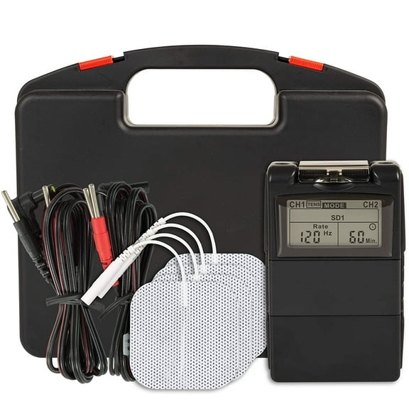 Roscoe Medical TENS Unit and EMS Muscle Stimulator - OTC TENS Machine for Back Pain Relief, Lower Back Pain Relief, Neck Pain, or Sciatica Pain Relief, Clinical Strength Stim Machine
